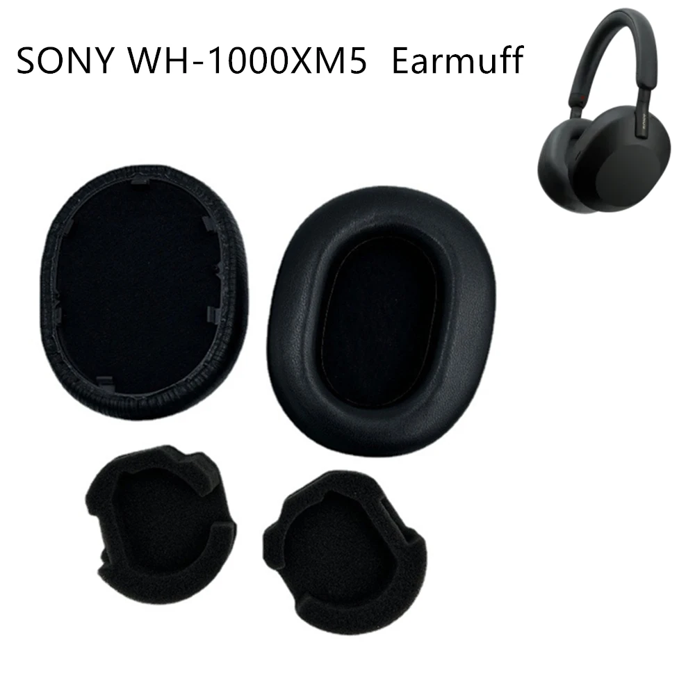

Suitable for SONY WH-1000XM5 Headphone Case Sponge Cover Earmuff Accessories Earpad Equipped with Buckle and Sponge Pad