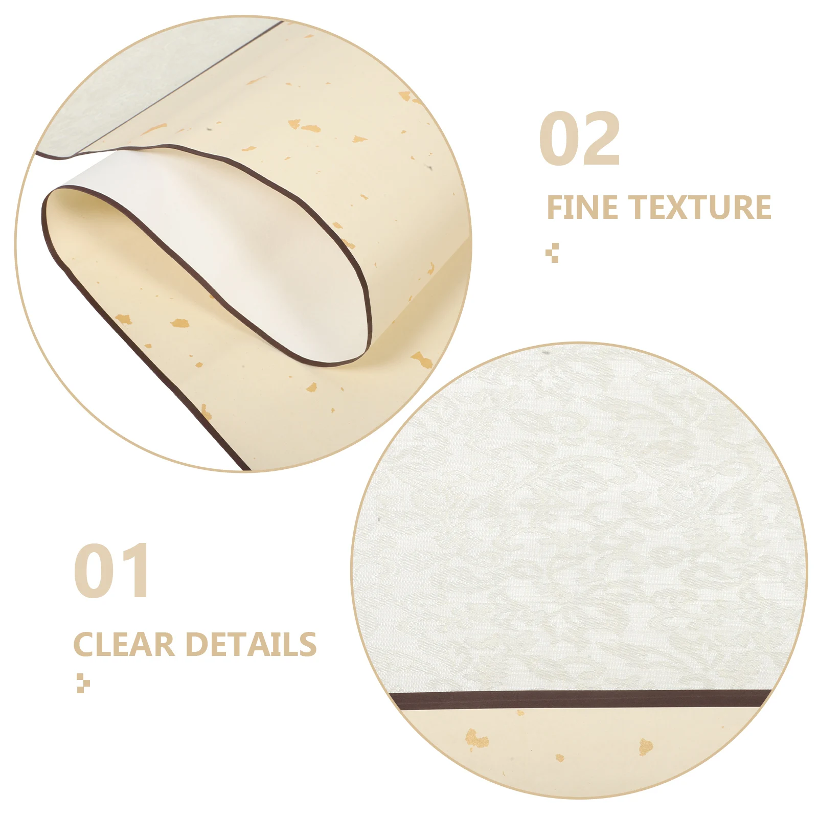 2 Rolls Chinese Calligraphy Scroll Blank Rice Paper Scrolls Painting Supply For Calligraphy Drawing Handmade Wood Calligraphy