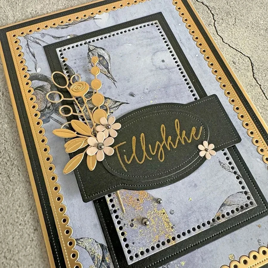 2025 새로운 레이어 공예 금속 커팅 다이 몰드 배경 인사말 카드 시리즈 스크랩북 종이 칼 금형 블레이드 펀치 스텐실