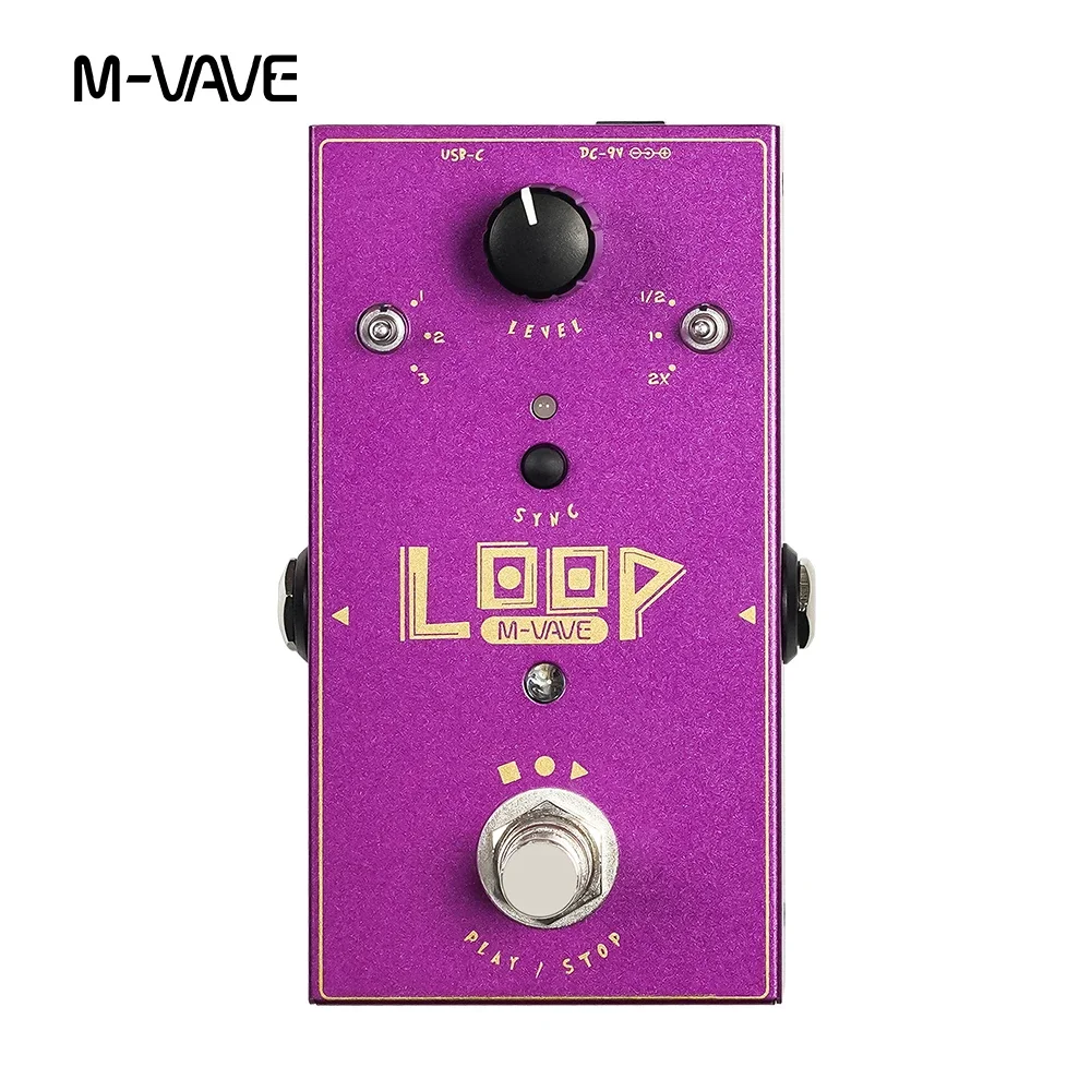 Guitar Effect Pedal Guitar Effects Pedal Guitar Cable M-vave Loop II Looper Guitar Pedal 3 Loops Up To 11 Minutes Recording Time 3 Speed Control Loop Effect Pedal