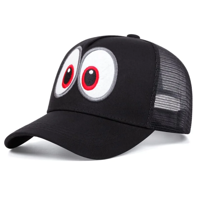 Hot Sale Unisex Big Eyes Cartoon Baseball Cap Men Women Outdoor Cap Trucker Hat