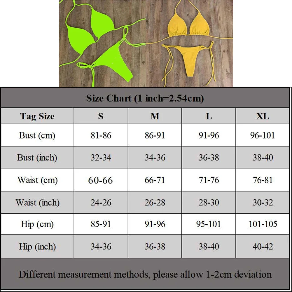Sexy Women Thong Solid Color Bikini Set Side Halter Tie Swimsuit Ladies Split Strap Adjustable Brazilian Swimwear Soft Beachwear - Image 6