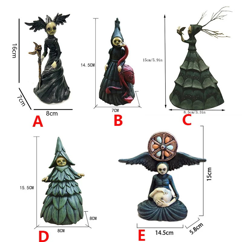 S9e32f94ec6464f58affecd5f6e5b2556l Halloween Witch Figurine Statue Resin Creepy Witch Sculptures Garden Decoration for Home Patio Yard Lawn Porch Garden Decoration Mallzona