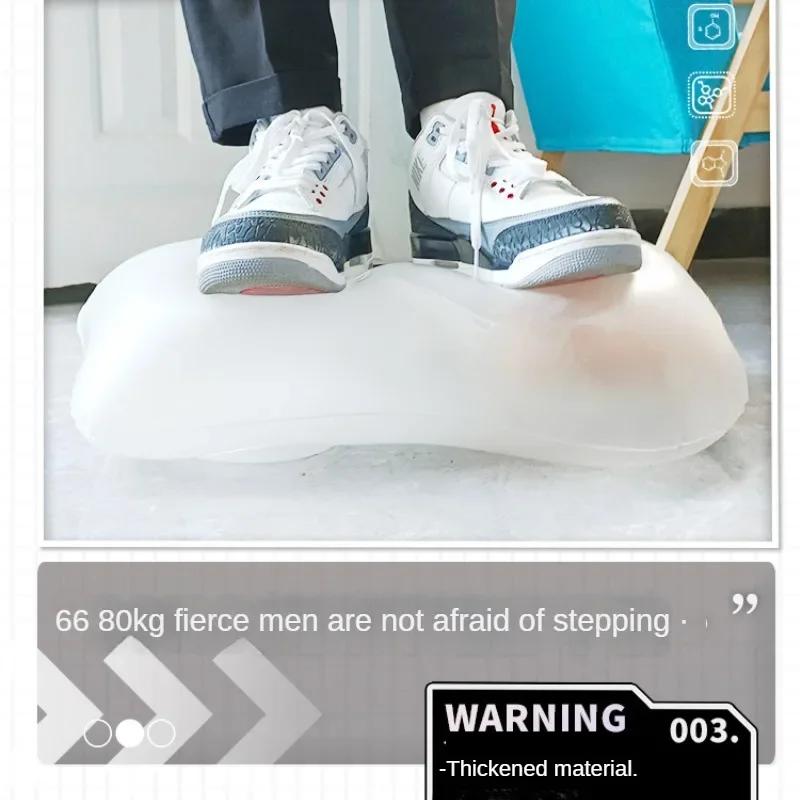 Sex toy One-piece transparent inflatable gun frame pillow doll men's bed masturbator