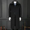 Thick Extra Long Coat Men's Winter Cashmere Coat Men Down Inner Warm Woolen Jacket Male Trenchcoat Man Clothes Abrigos Hombre FC 1