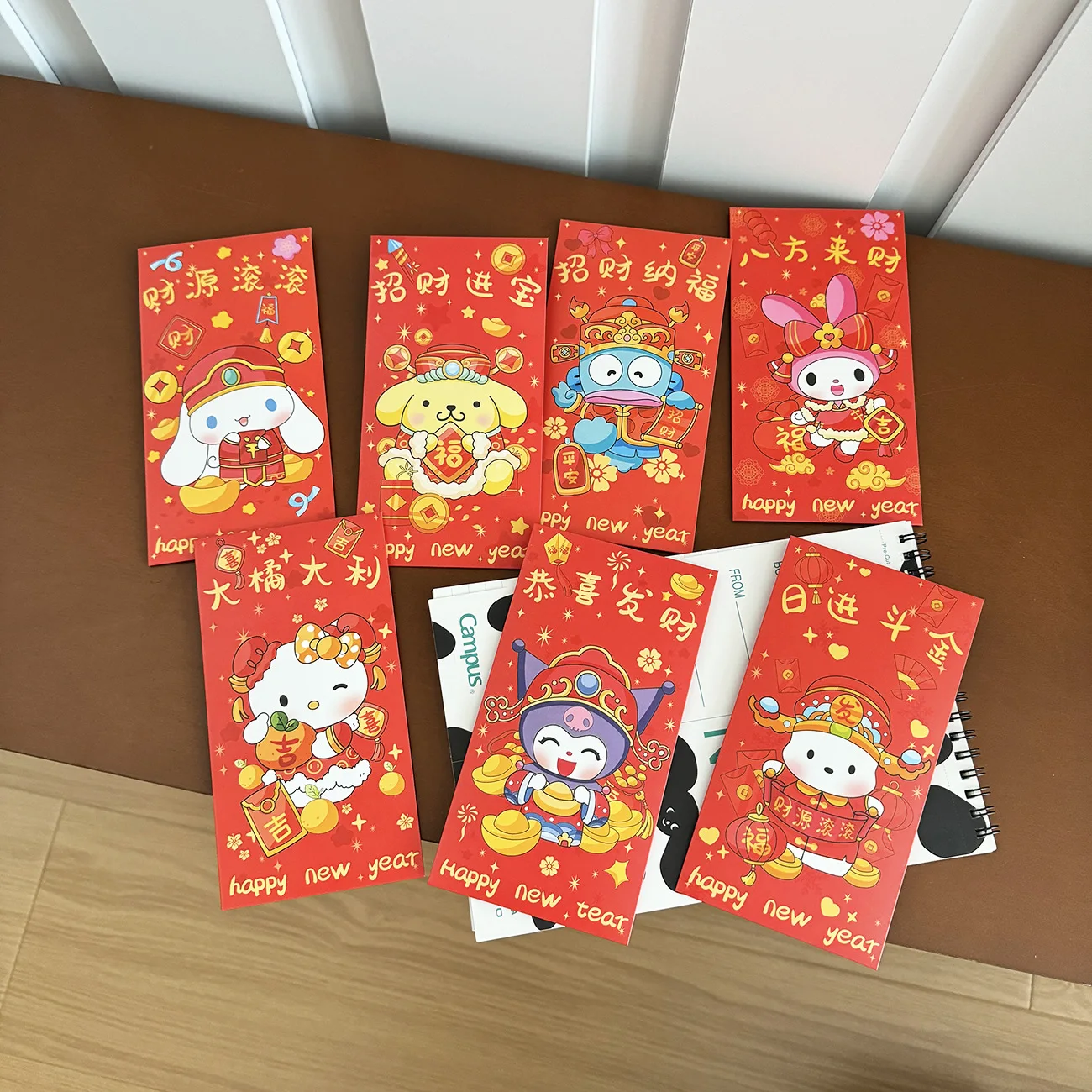

10Pcs Kawaii Sanrio Red Packet Hello Kittys Accessories Cute Anime New Year Wedding Birthday Blessing Celebration Toys Girl Gift