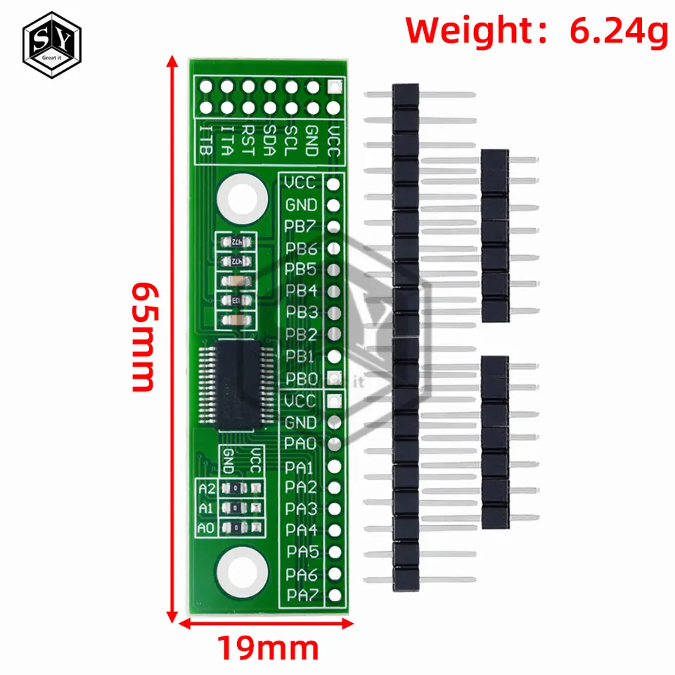 MCP23017-E/SS I2C IIC Expander Board Module I2C to 16IO IIC Input/Output Expansion Board MCP23017 3.0V-5.5V image 2
