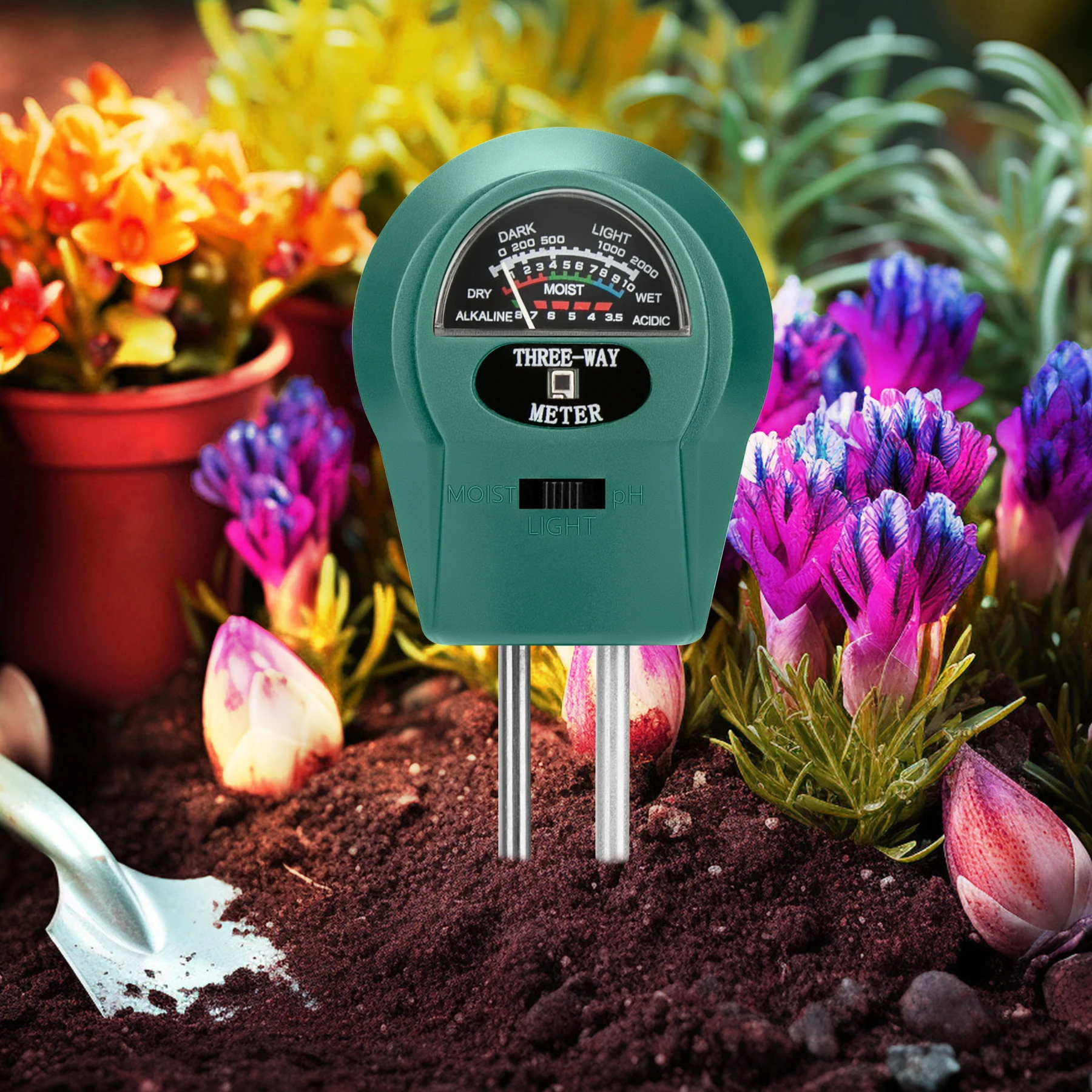 3 in 1 Soil pH Tester Sunlight PH Tester Garden Flowers Soil Moisture Sensor Meter Plants Acidity Humidity PH Monitor Detector soil moisture sensor,soil tester