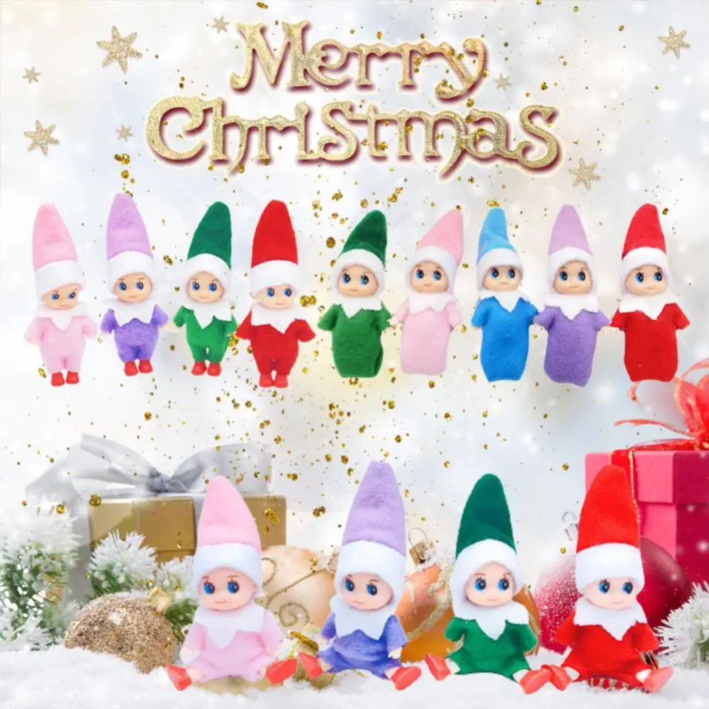 Happy New Year Pedents Kids Gifts Favor Household Lovely Christmas Elf Baby Doll Oranments Merry Christmas Decor For Home