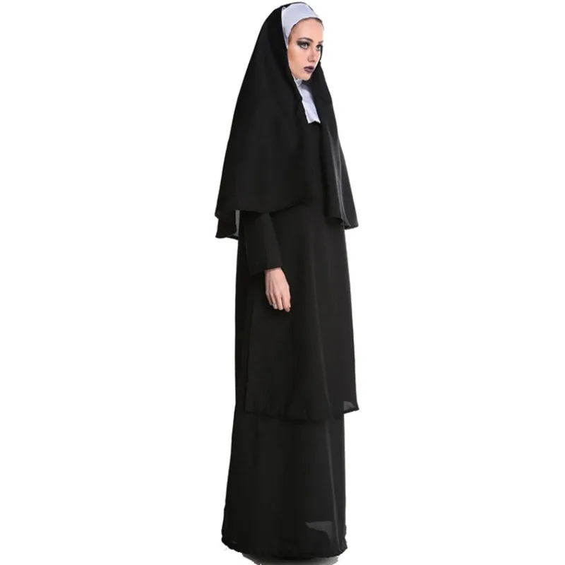 The Nun Cosplay Costume Horror Films Cosplay Cross Ghost Halloween Costume The Conjuring Black Women Halloween Costume