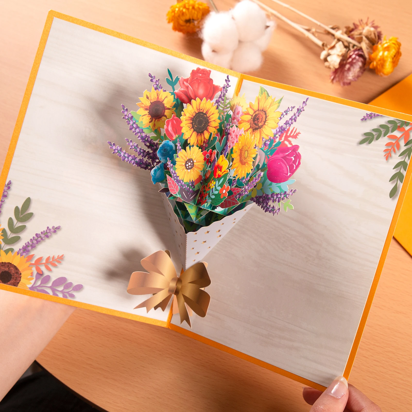Tarjeta De Felicitación 3D Para El Día De La Madre, Ramo De Flores Pop Up Regalo Para El Dia De Los Maestros Tarjeta De Mariposa Hueca Regalos De Cumpleanos