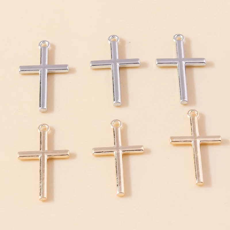 Set of 40 Adorable Alloy Cross Charms for DIY Jewelry and Crafts