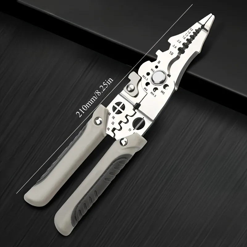 Crimper Cable Cutter Adjustable Automatic Wire Stripper Multifunctional Stripping Crimping Pliers Terminal Hand Tool