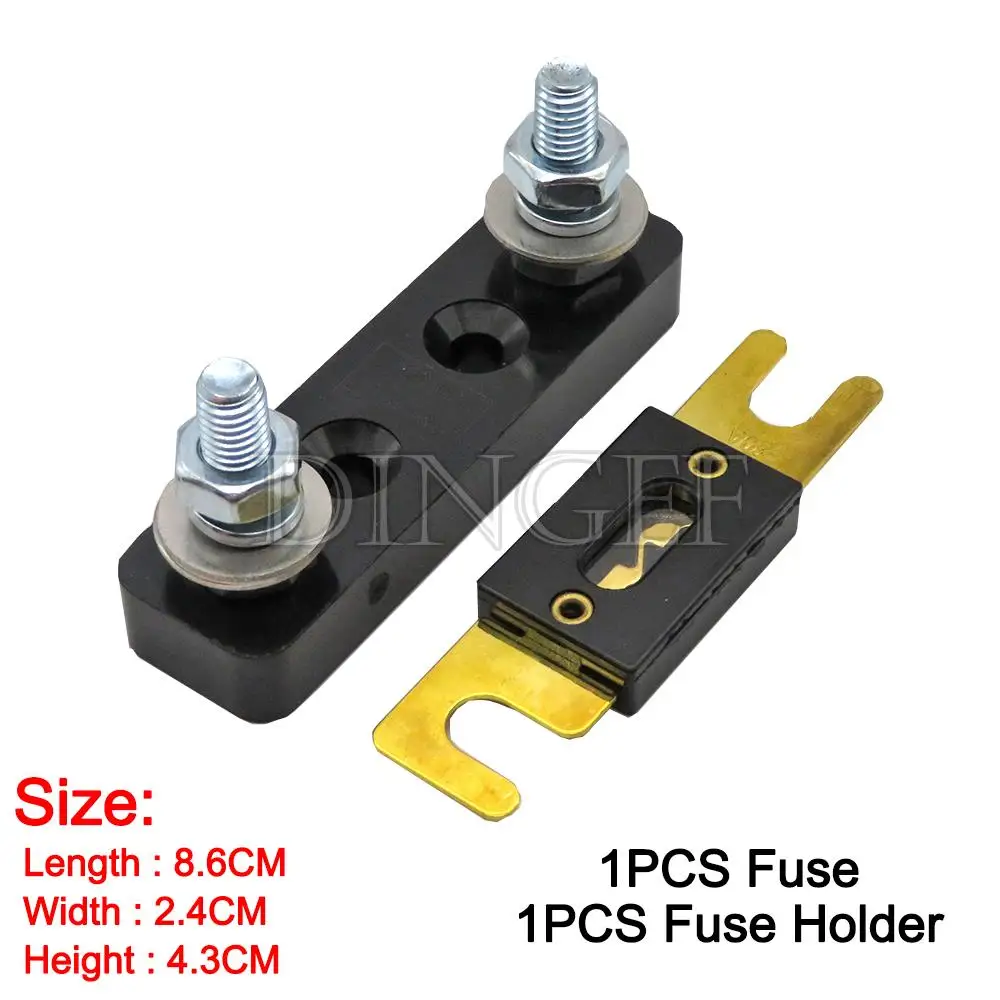 1Set ANL Fuse 60 80 100 120 275 300 400 450A 500 AMP ANS Fuse Holder Bolt-on Automotive Holders Fusible Link