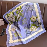 2023 Fashion Luxury Brand Designer Silk Scarf Square for Women Satin Shawls Scarves Hjiab Bandana Hair Band Wrist 70*70cm 3