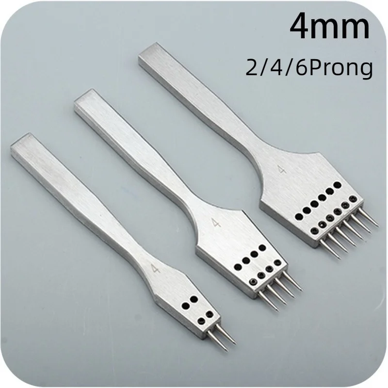 

Sharp Head Round Hole Puncher Stainless Steel DIY Handle Row Punching Tools Replaceable Head Leather Tools