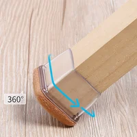 8pcs Soft Silicon Chair Leg Covers Felt Bottom Elastic Furniture Foot Protector Pads Anti-slip Table Legs Floor Protection Mat 3