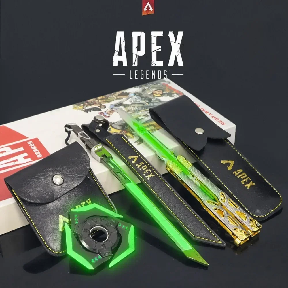 Apex ATIONS-Couteau papillon non aiguisé, modèle d'affichage en métal  uniquement pour les cadeaux de collection de jeux, extrémités Octane  Balisong Heirloom