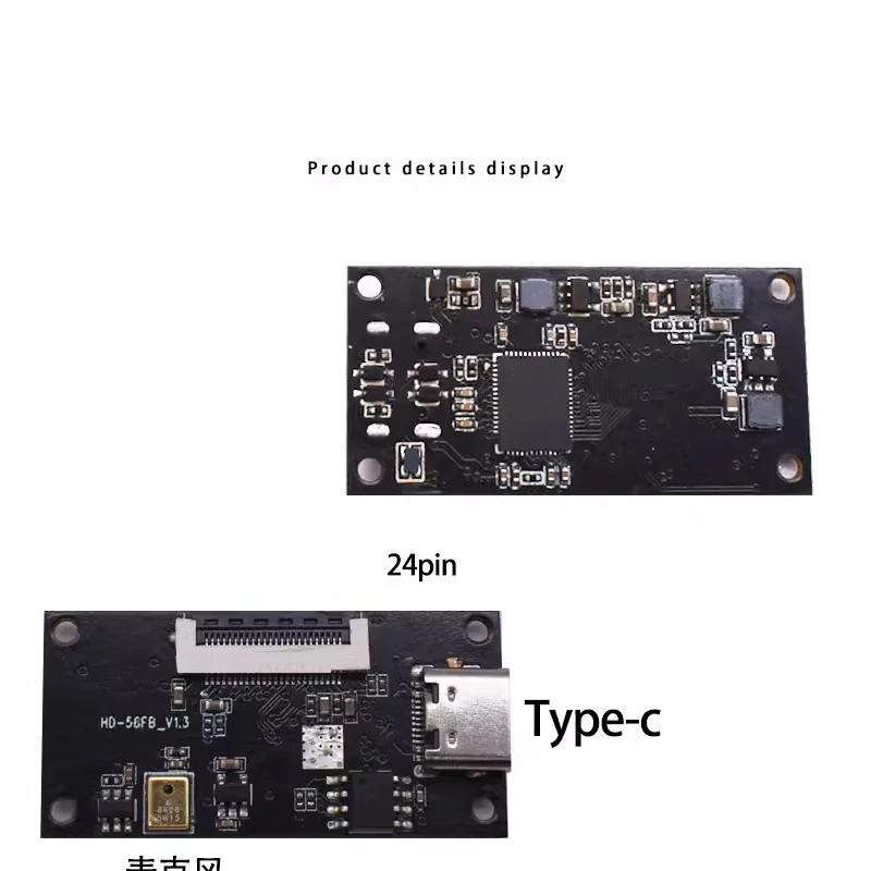 ATM/셀프 서비스를 위한 맞춤형 4K 12MP HD IMX258 USB 카메라 모듈 고속 Type-C AF 30FPS(마이크 포함) UVC OTG 플러그 플레이