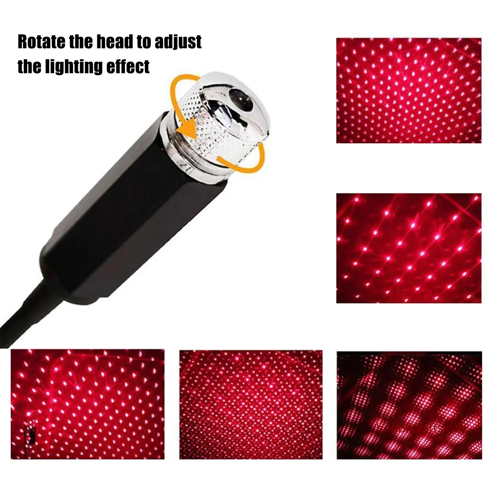 TITA-DONG Mini Led Projection Lamp Star Night Light, 9 Functional Modes USB  Projector Light Adjustable Romantic Star Light Decorations for Car Roof