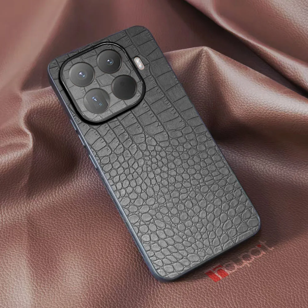 Elegant Leather Phone Case with Silicone Protection - Premium Back Cover