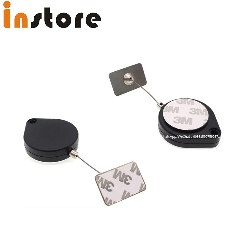 50 pcs Digital Merchandise Drop-Shaped Retractable Anti-Theft Recoiler For Purchase Security Install By 3M Adhesive Tape