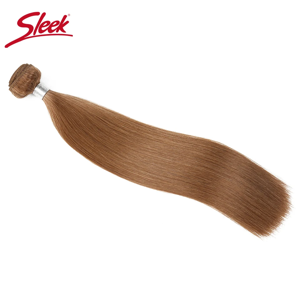 Sleek Virgin Hair One Piece Blonde 10# 12# P27/613 Color Double Drawn Brazilian Silky Straight Bundles Hair Weave Remy