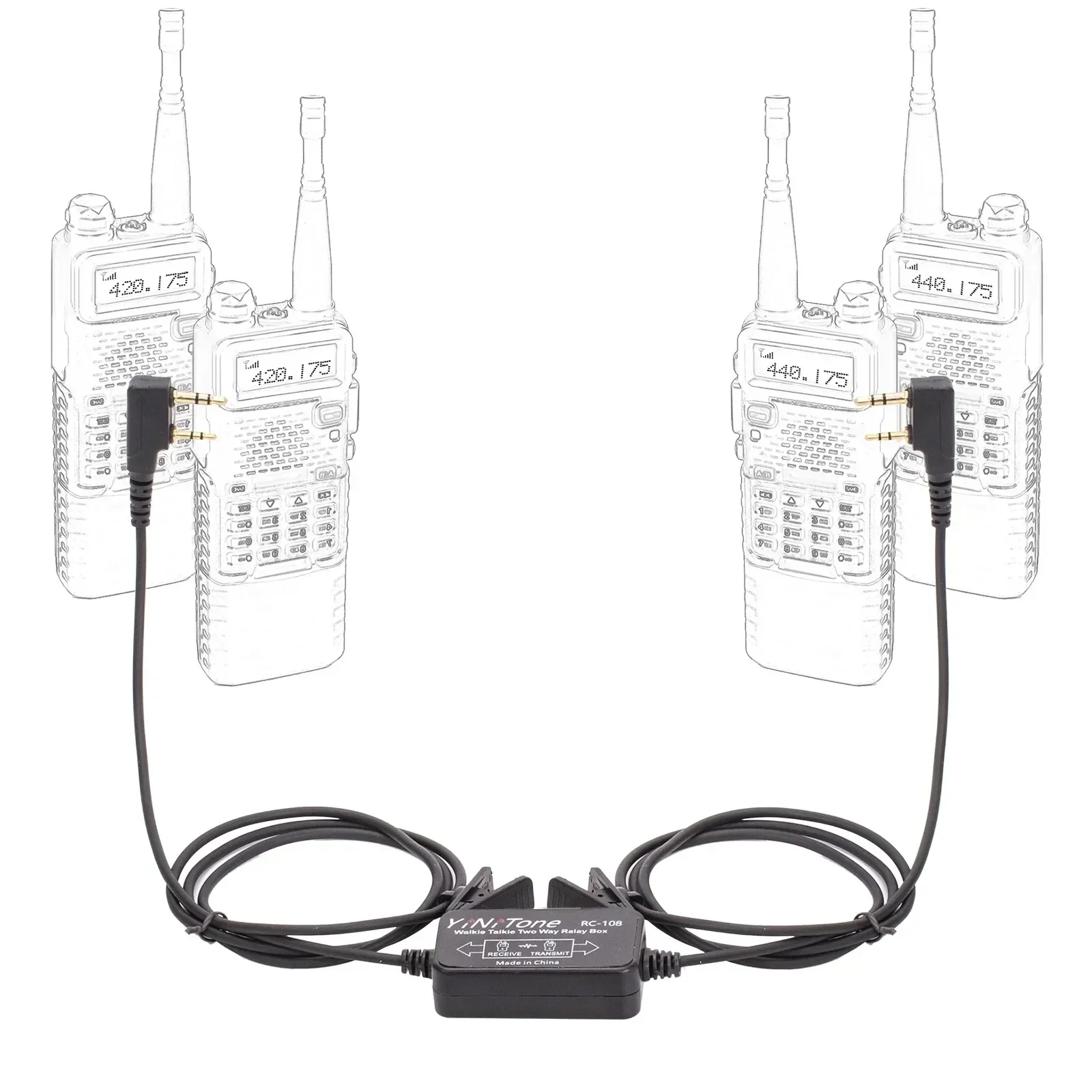 RC-108 양방향 릴레이 워키토키 리피터 박스, 휴대용 라디오 BF-888S UV-5R GT-3 호환, TYT- Wouxun652F RC-108, 652F