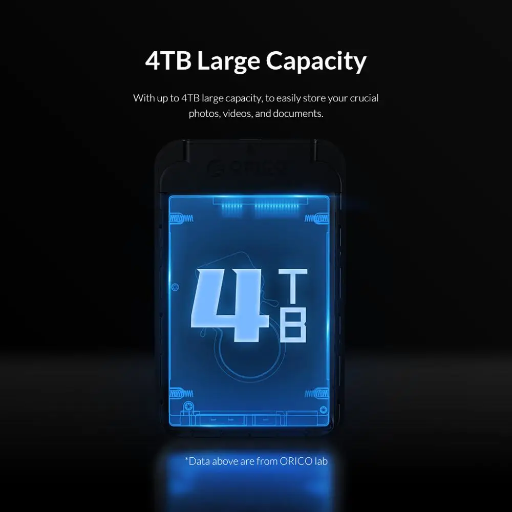 External Hard Drive Case 2.5 inch HDD Case Type C SATA to USB 3.1 for SATA SSD Support UASP