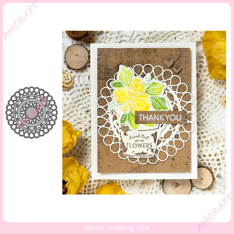 

August 2023 New circular border metal carbon steel cutting die DIY manual scrapbook accessories Etching die material
