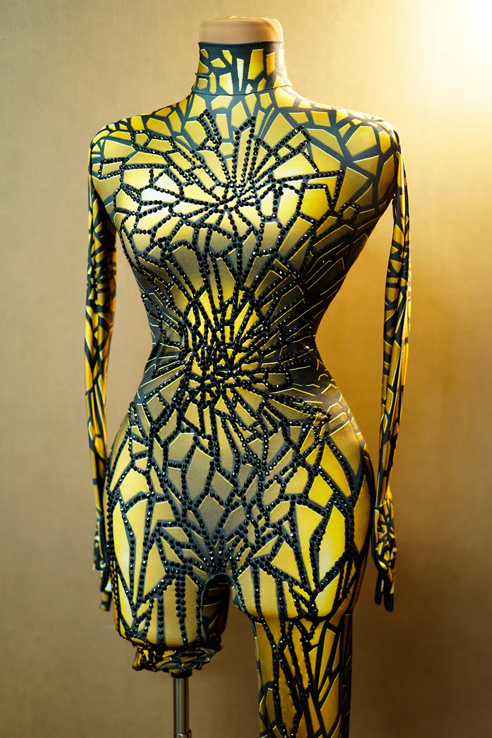 Glitter-strass-tuta-per-le-donne-SexyStretch-Dance-body-Party-Singer ...