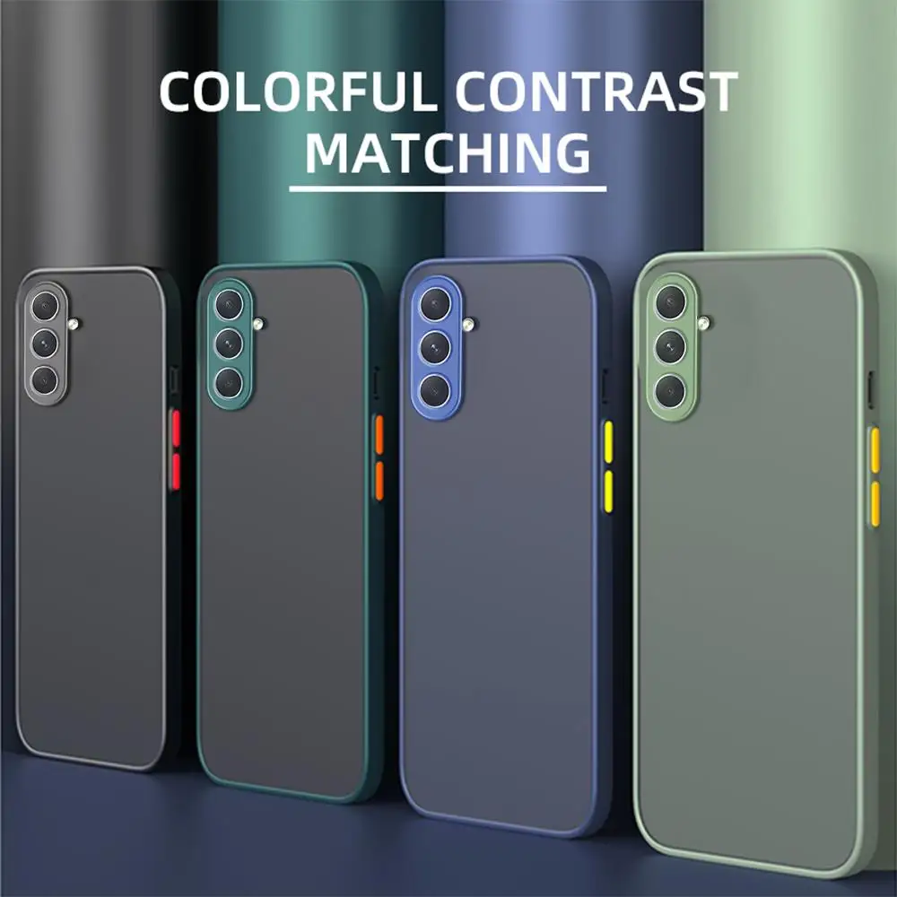 Custodia per telefono opaca Armor per Samung A54 5G Custodia protettiva rigida per paraurti antiurto per custodie Samsung Galaxy A14 A34 A54 - immagine 6