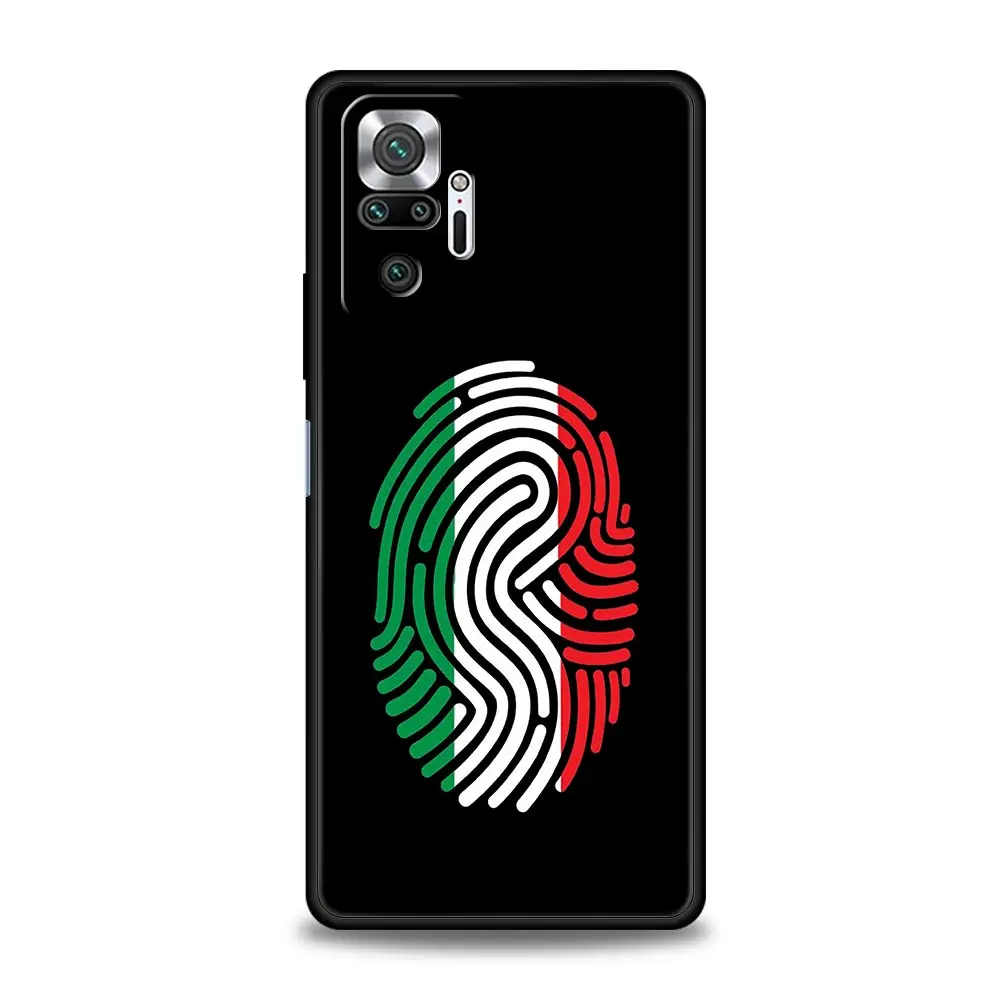 Italian Flag-Themed Black Phone Case