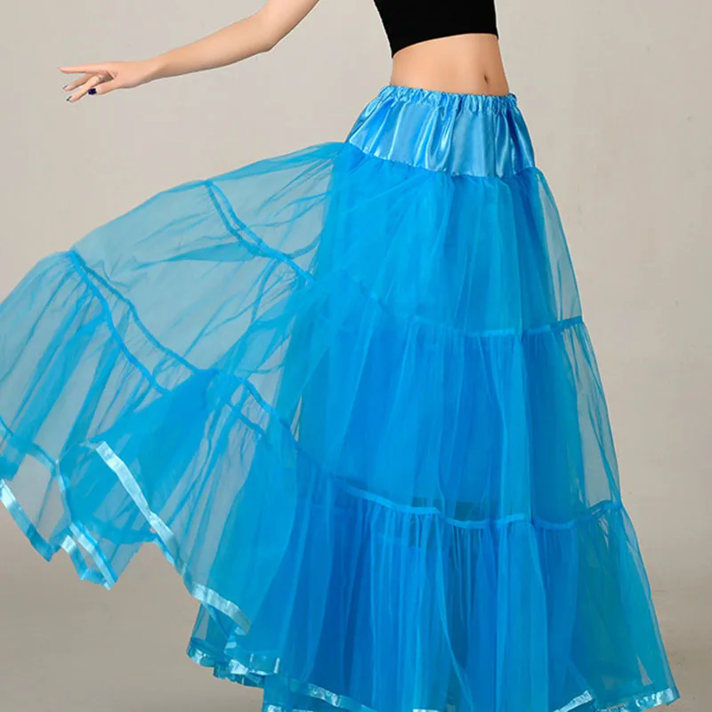 DongCMY Bridal One Meter Long  Women\'s Petticoat Big Wing Multicolored Wedding Dance Tull Tutu Skirt Underskirt