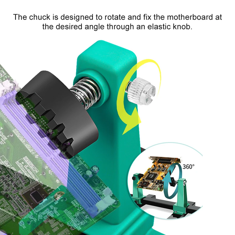 Support de Soudure PCB avec Pince Rotative et Porte Fer à Souder