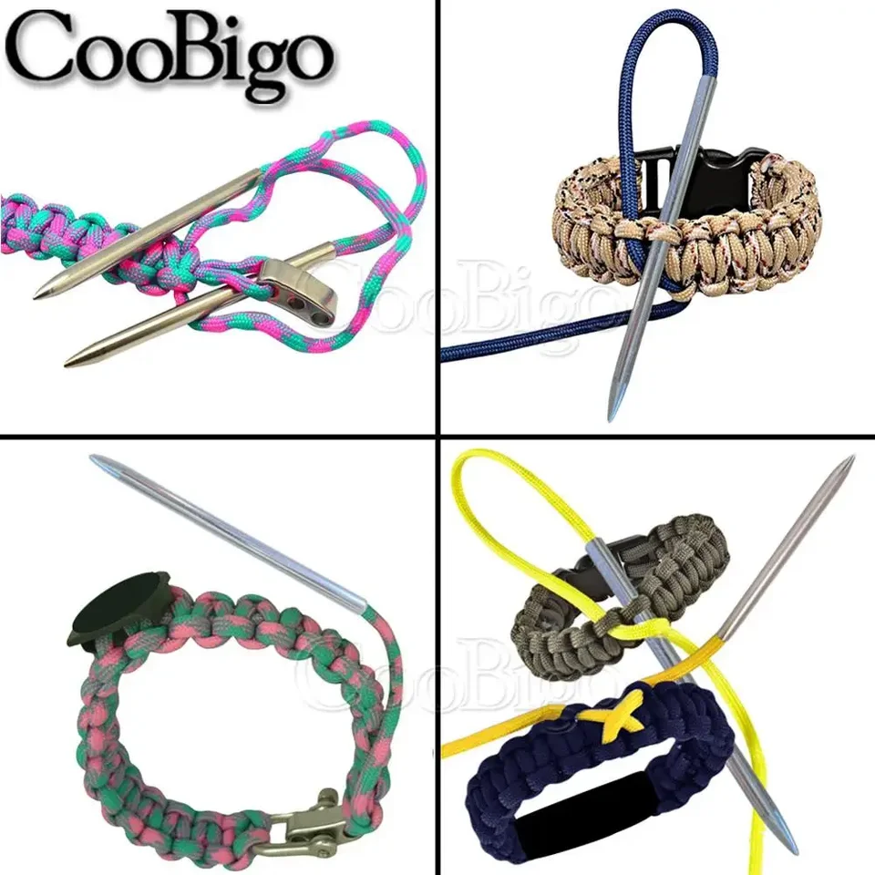 Kit De Herramientas Para Paracord - Set De Agujas, Nivelador Y Accesorios De Acero Inoxidable Para Empalmes Y Manualidades