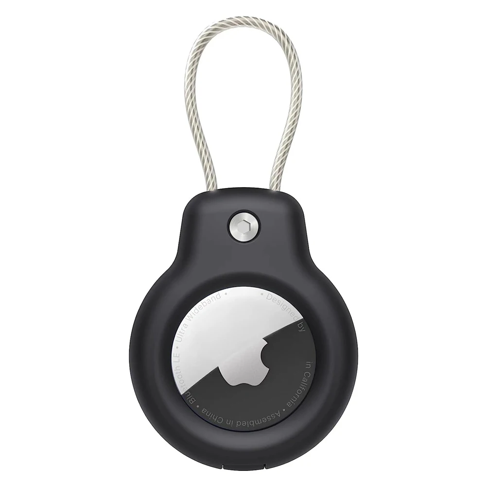 Universal Airtag Safety Lock Holder with Lanyard Keychain - Secure Anti-Loss Protective Cover