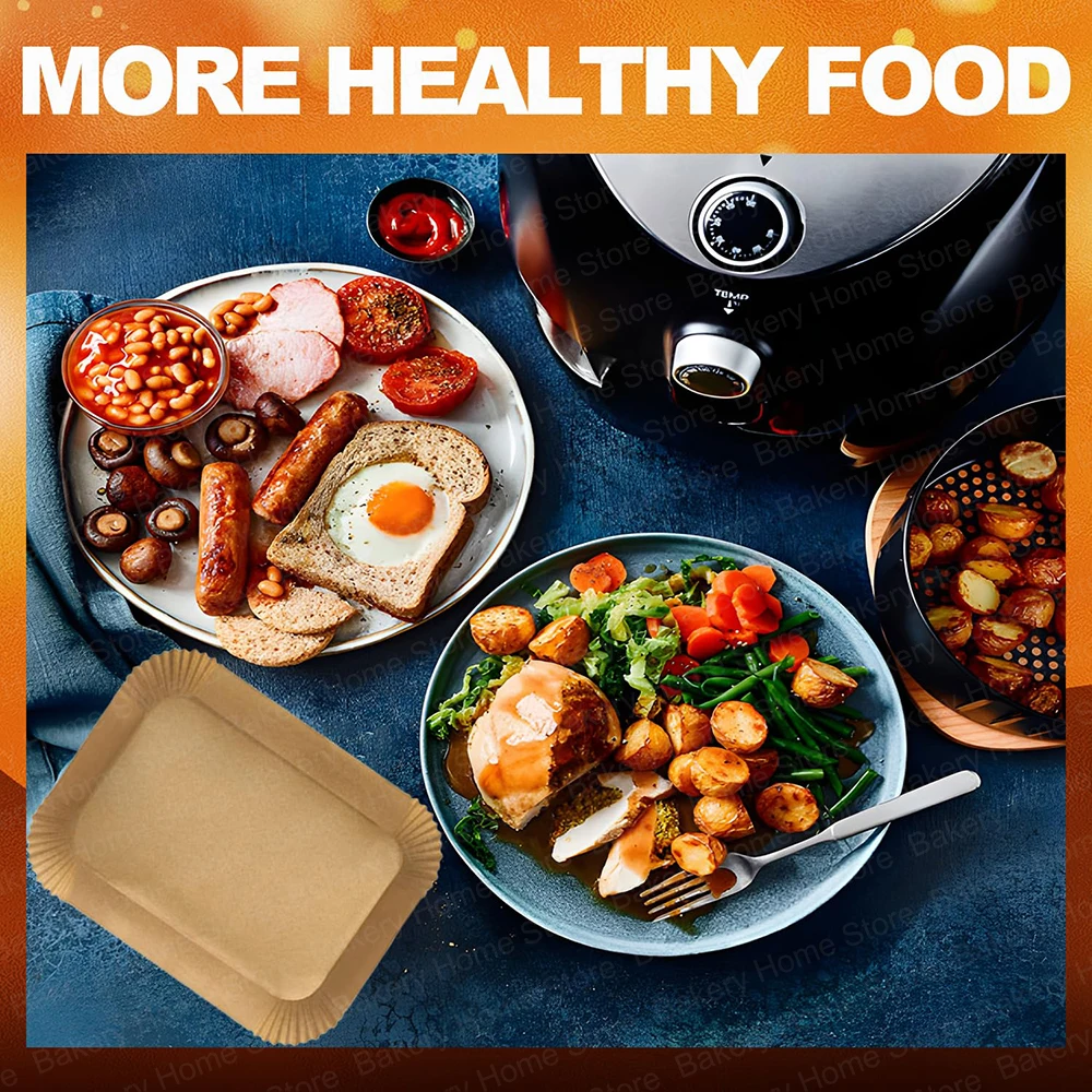 Air Fryer Baking Paper for Ninja Dual XL foodi AF300 AF400 AF451 Disposable Air Fryer Liners Fit 2-Basket 8-10QT Ninja Dual