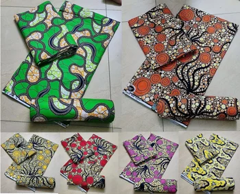 African wax high quality 100% cotton Ankara wax fabric clothing 6 yards 1