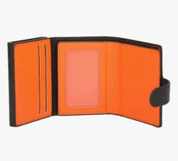 RFID Luxury Card Holder: Minimalist Smart Wallet (Orange)