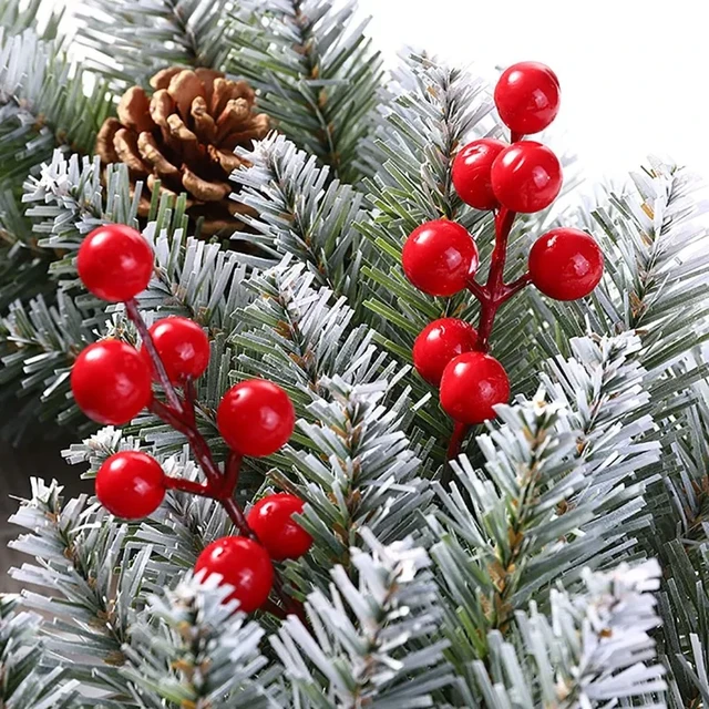 Artificial Berry Stem Christmas Berries Holly Berry Branch For Christmas  Tree