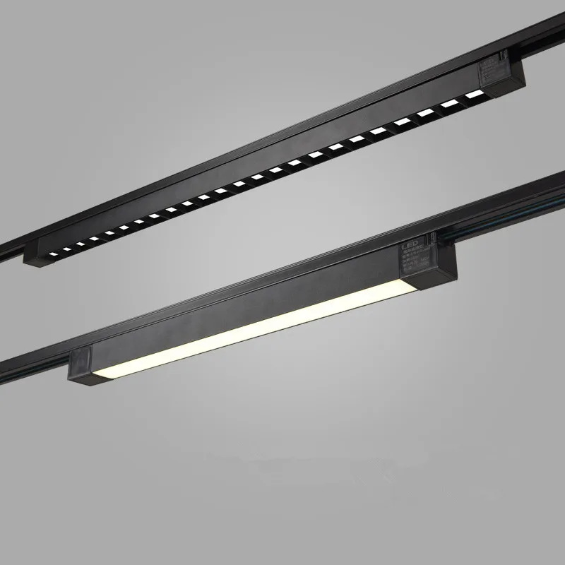 Long Track Light LED Strip Ceiling Rail Light 20w 30w Floodlight Spotlight Business Linear Lamp LED Flood Grille Guide Lamp