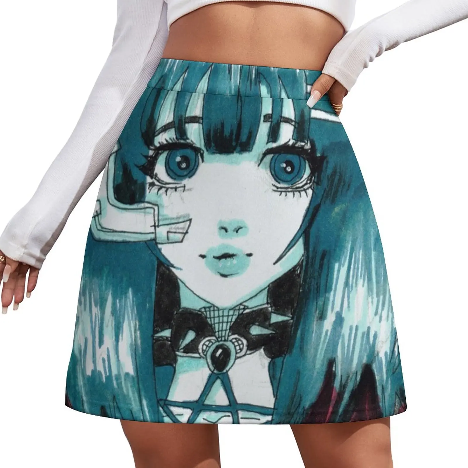 Teal Hair Anime Girl Minigonna Gonna Per Le Donne Gonne Da Donna Gonne Corte Per Le Donne