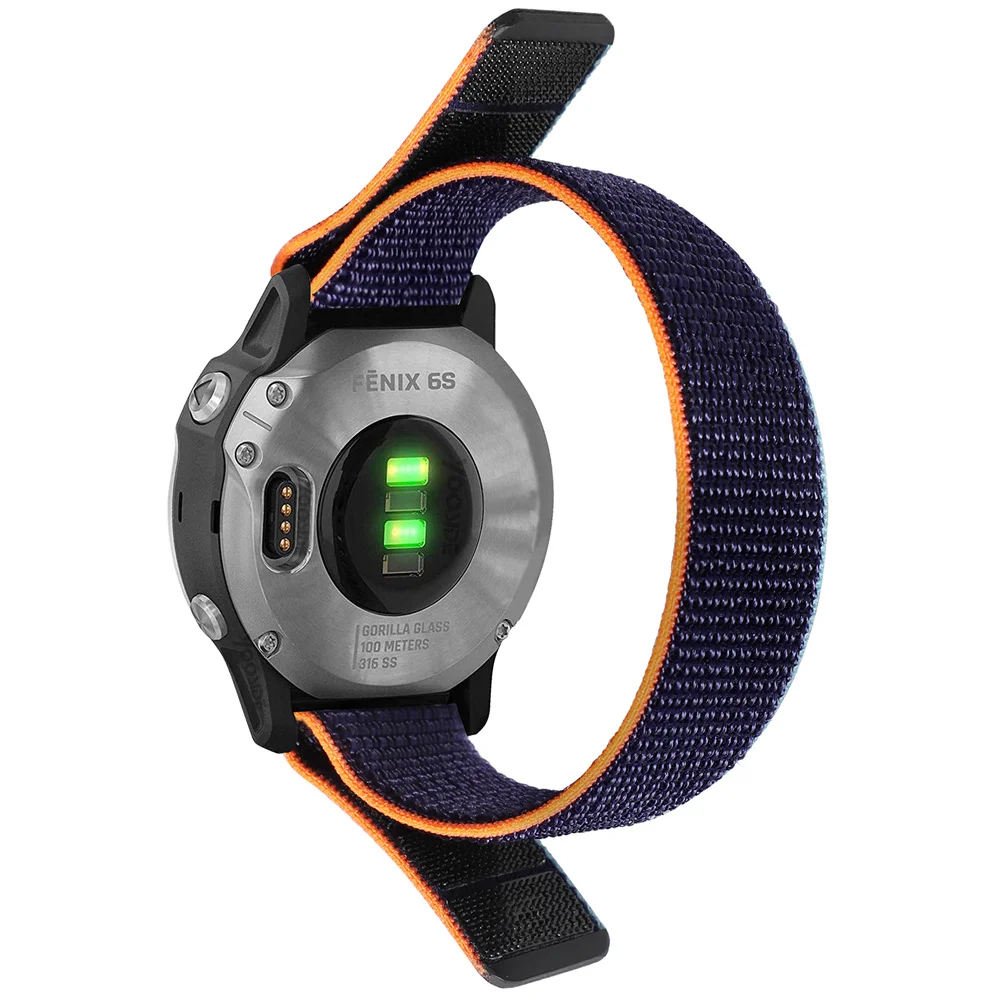 Versatile Nylon Strap with Hook and Loop Fastener - Quick Dry Watch Band in Multiple Sizes