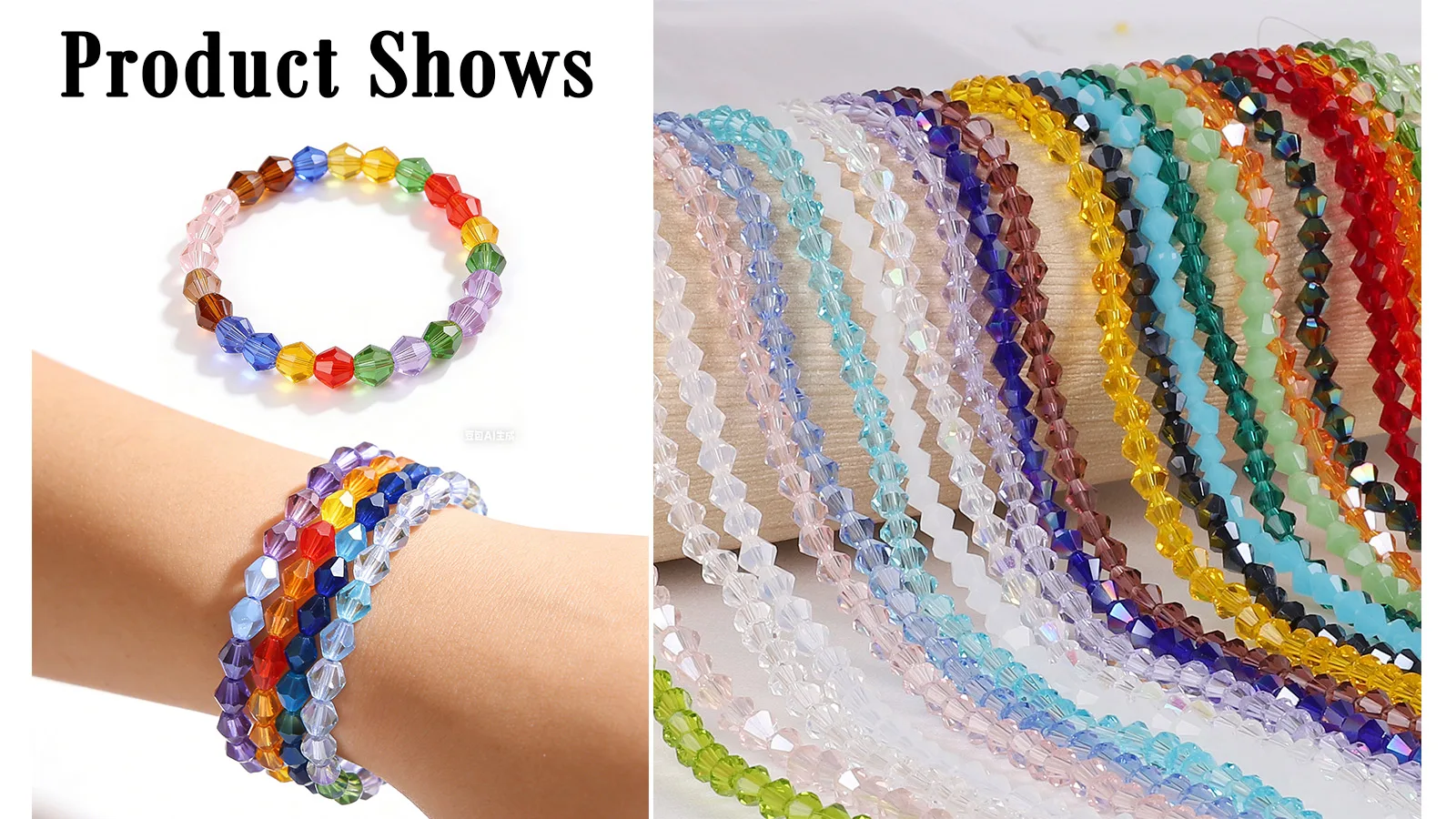 80-85 Stk 4mm Österreichische Kristallperlen Bicone Facettierte Glasperlen für DIY Armband Schmuckherstellung – Detail 5