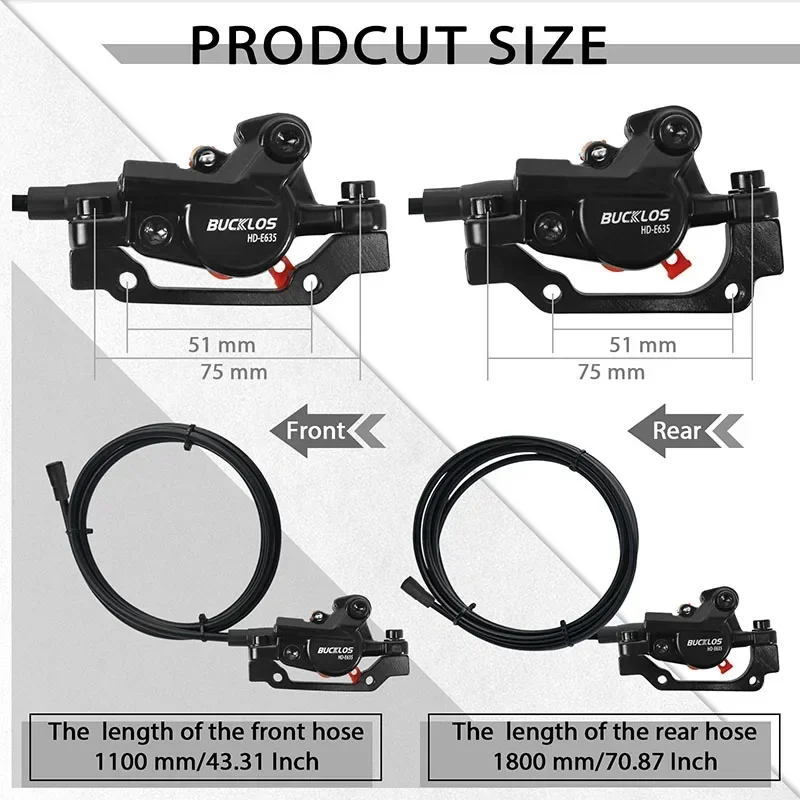 Ebike Hydraulic Disc Brake Set Bicycle Power Control Shifter Electric Scooter Bi