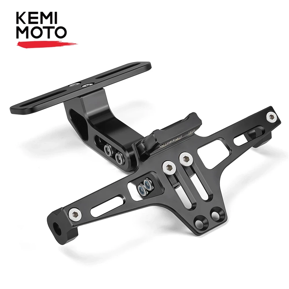 Kemimoto Motorcycle Fender Eliminator Adjustable License Plate Holder