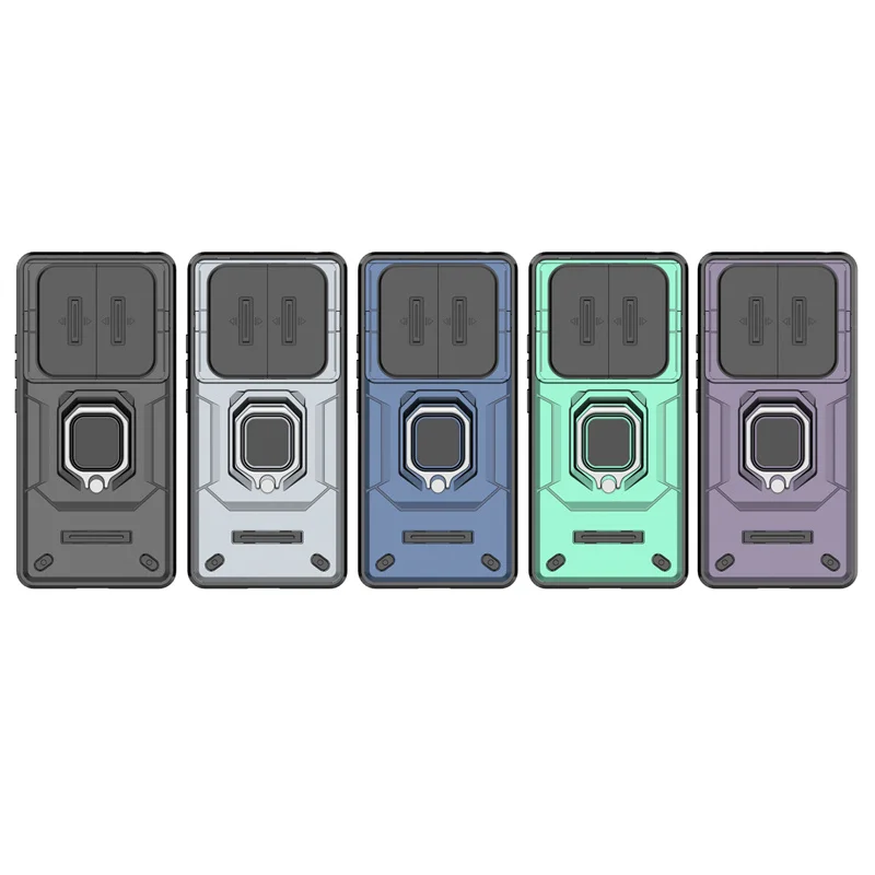 Magnetic Ring Stand Armor Phone Case with Car Mount Functionality