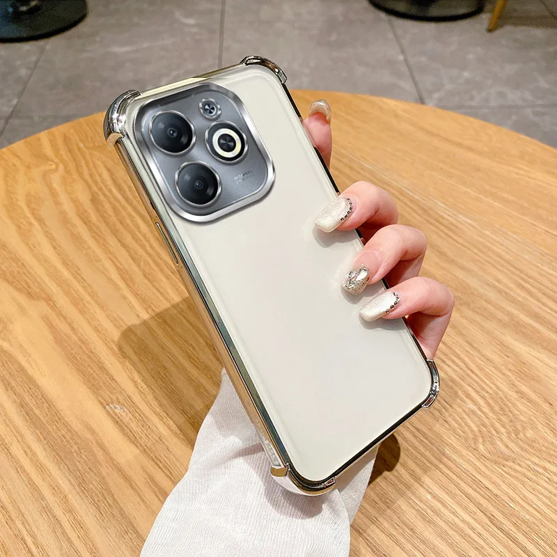 Enhanced Shockproof Plating Phone Case with Reinforced Corners