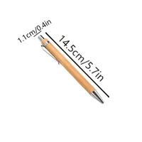 5/10/20pcs Bamboo Wooden Retractable Ballpoint Pen Black Ink 1 mm Pens Refills Products for Gifts Writing Office School Supplies 2